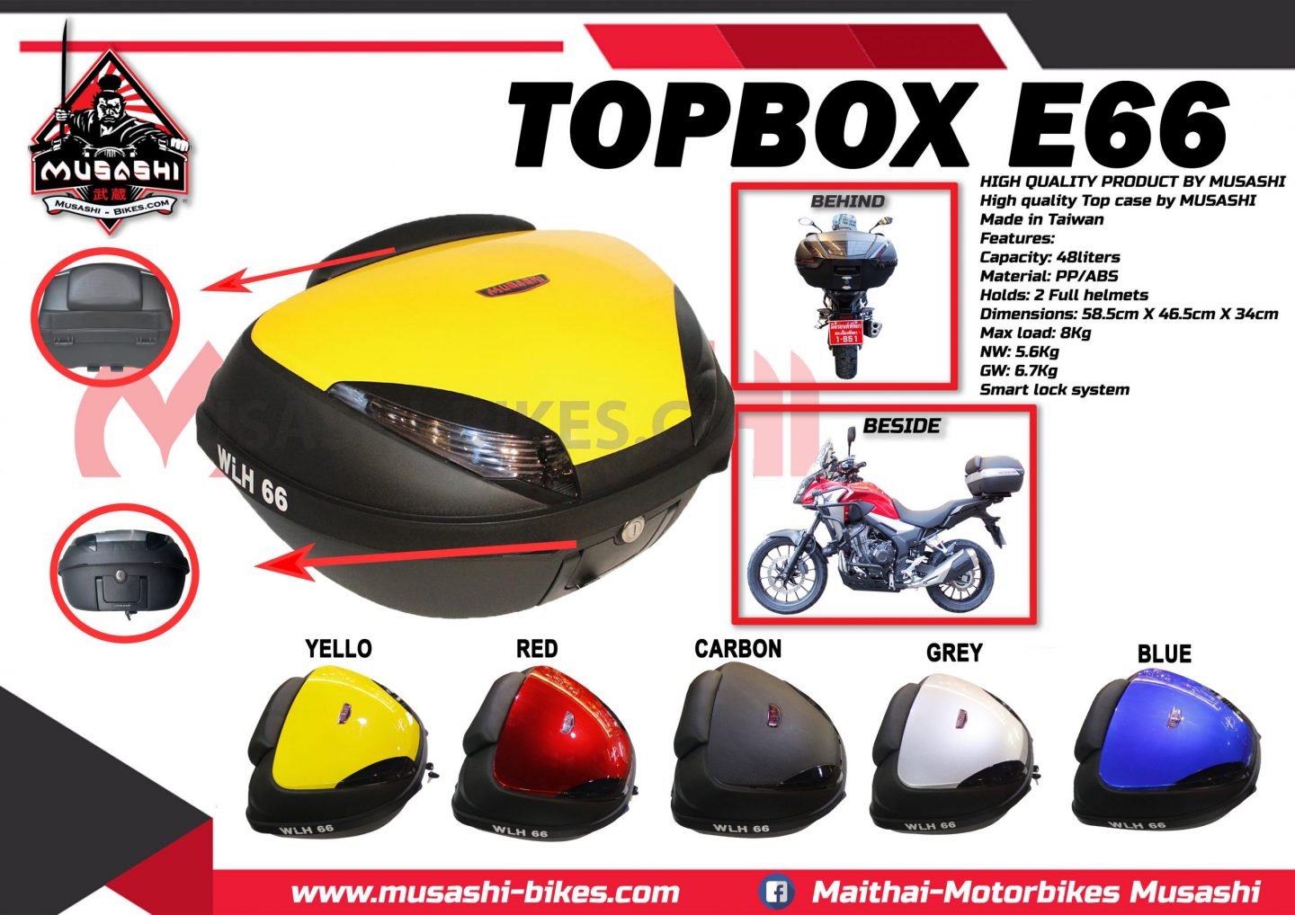 Top Box Case  E66 - 52L -MM604 - Image 2