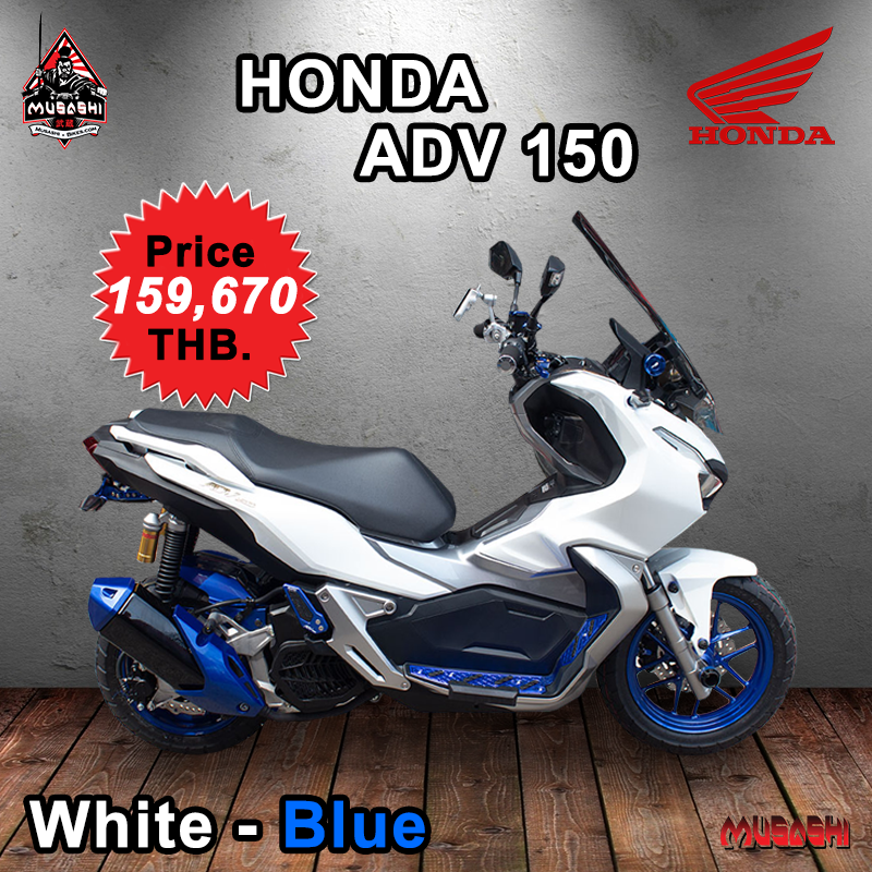 Honda ADV150 White-Blue - Image 2