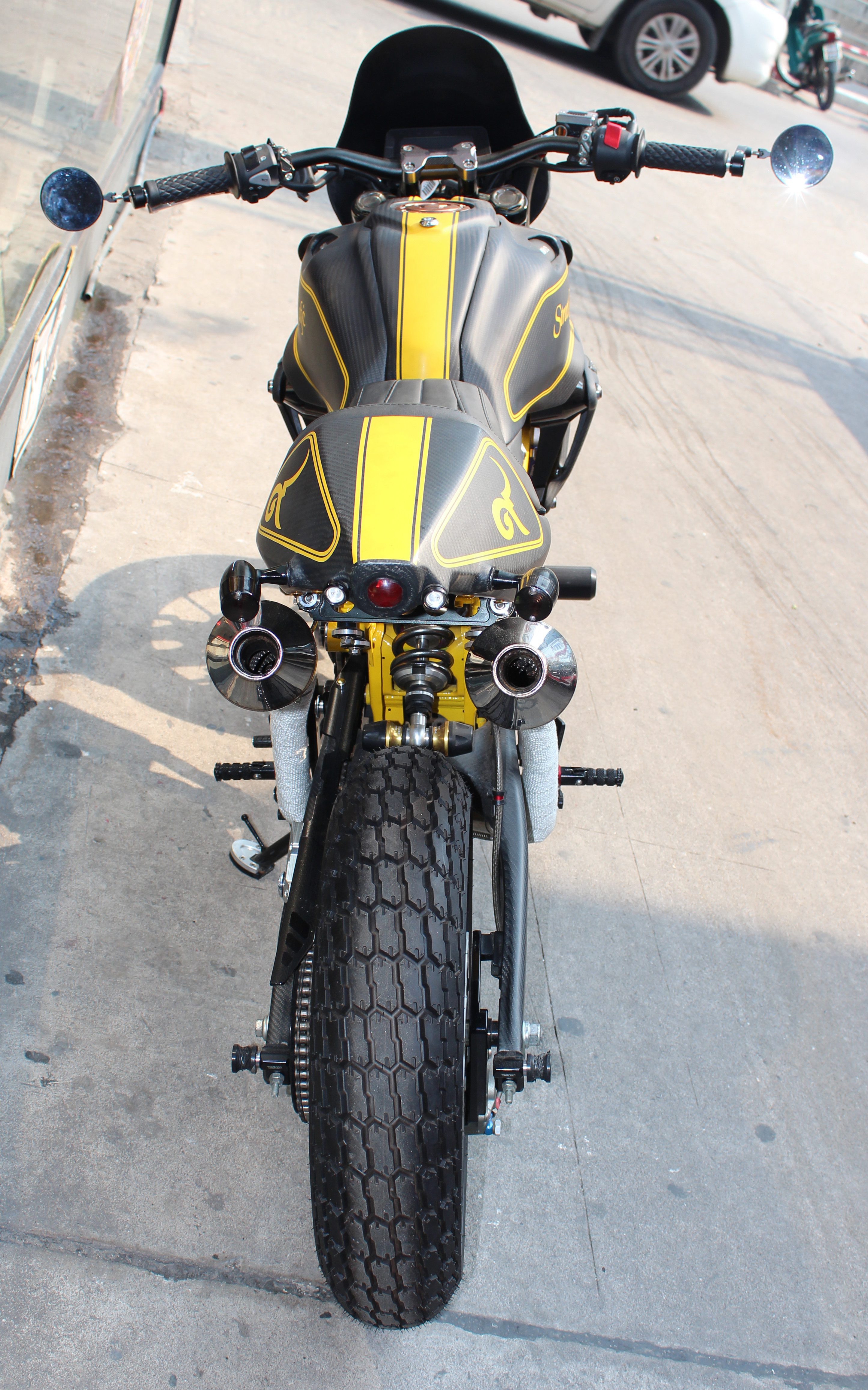 Cafe Racer Mirror - Black