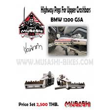 Hightway Pegs For Upper Crashbars BMW Gs1200r (ชุดวางพักเท้า)